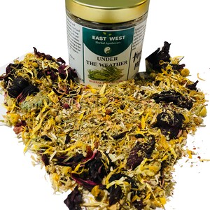 Under The Weather Herbal Bath Blend Herbal Steam Rosemary Hibiscus Herbal Blend Herbal Tea Herb Blend East West Herbal