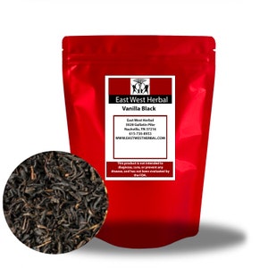 2oz Vanilla Black Herbal Tea Loose Leaf Tea Black Tea Herb East West Herbal