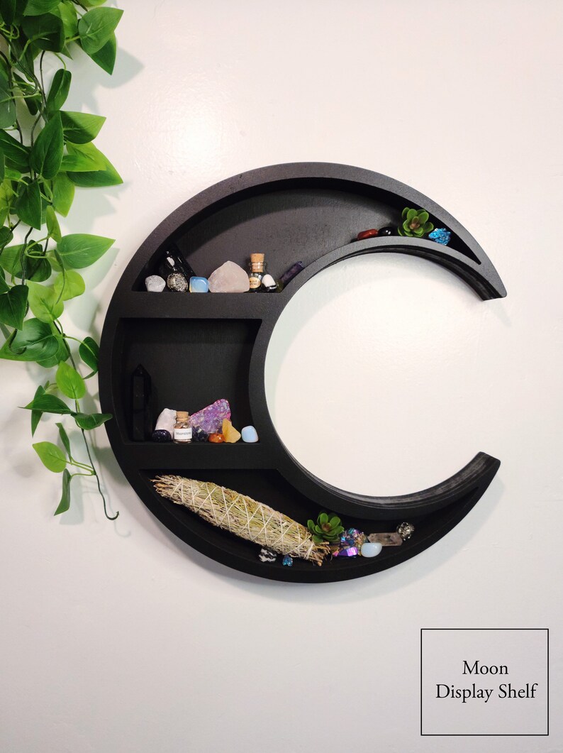 Moon Display Shelf Crystal Display Moon Shelves Display Etsy