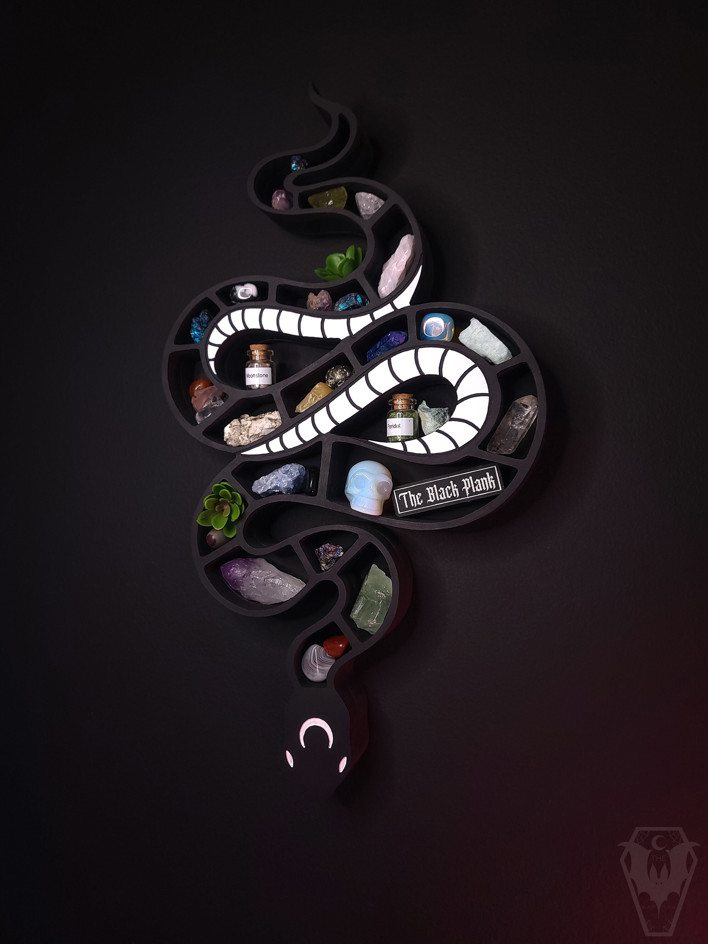 THE ORIGINAL Crystal Snake Shelf Crystal Display Spooky Etsy