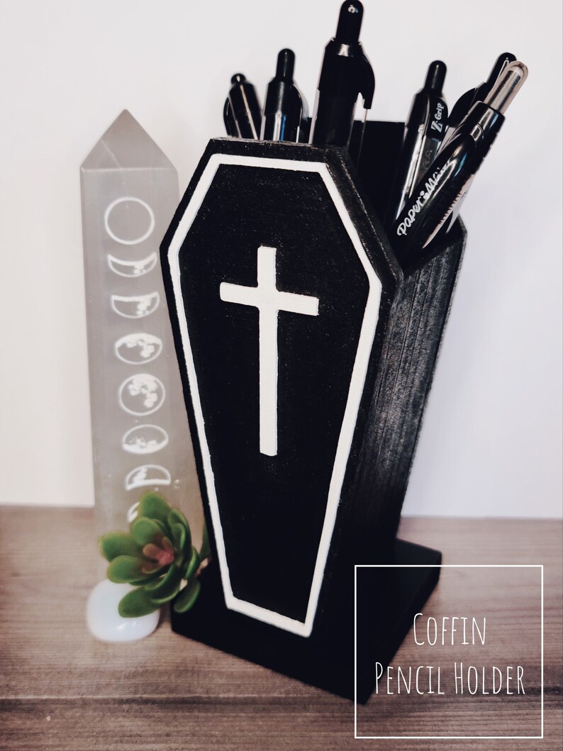 Coffin Pencil Holder Etsy