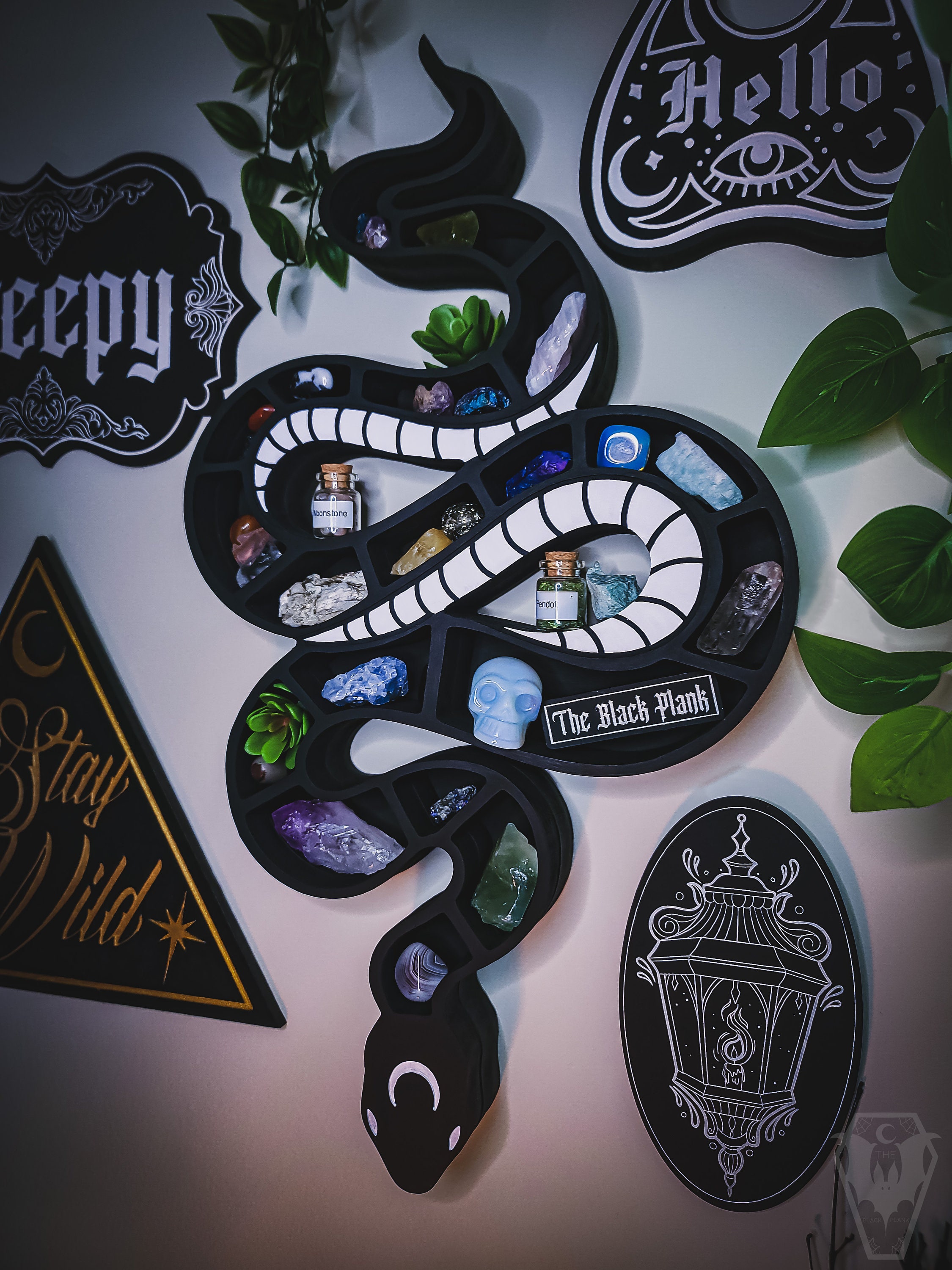 THE ORIGINAL Crystal Snake Shelf Crystal Display Spooky Etsy