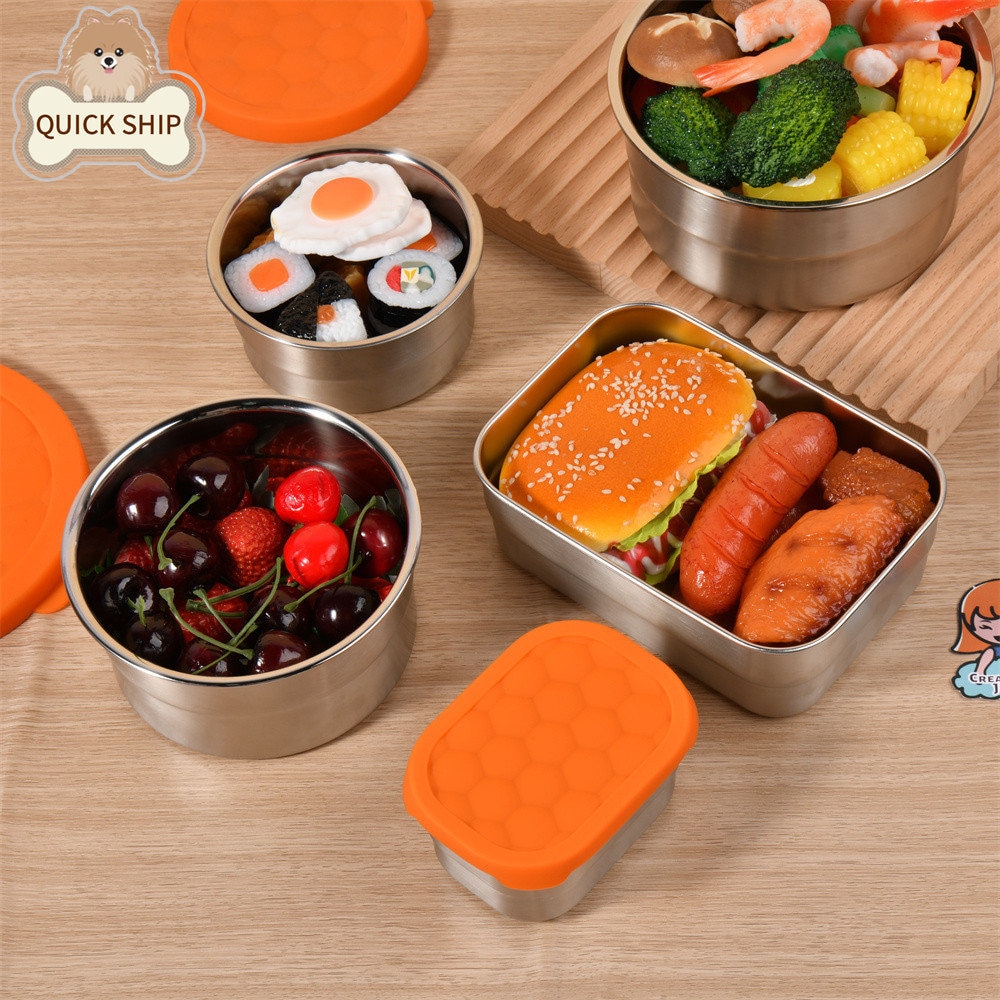 6 Pcs Lunch Box Dip Containers Lunches Food Sauce Salad Bowl Lid