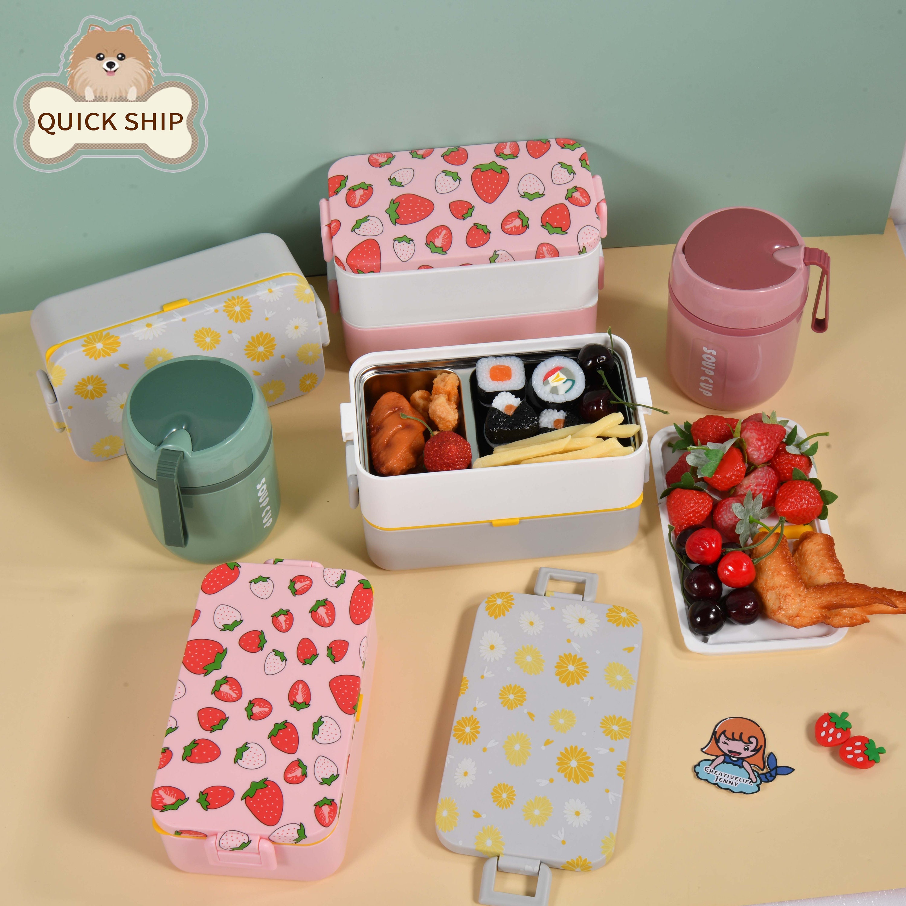 Kawaii Cute Sumikkogurashi Bento Lunch Box Containers Set San-x (KY60601) -  Kawaii Shop Japan