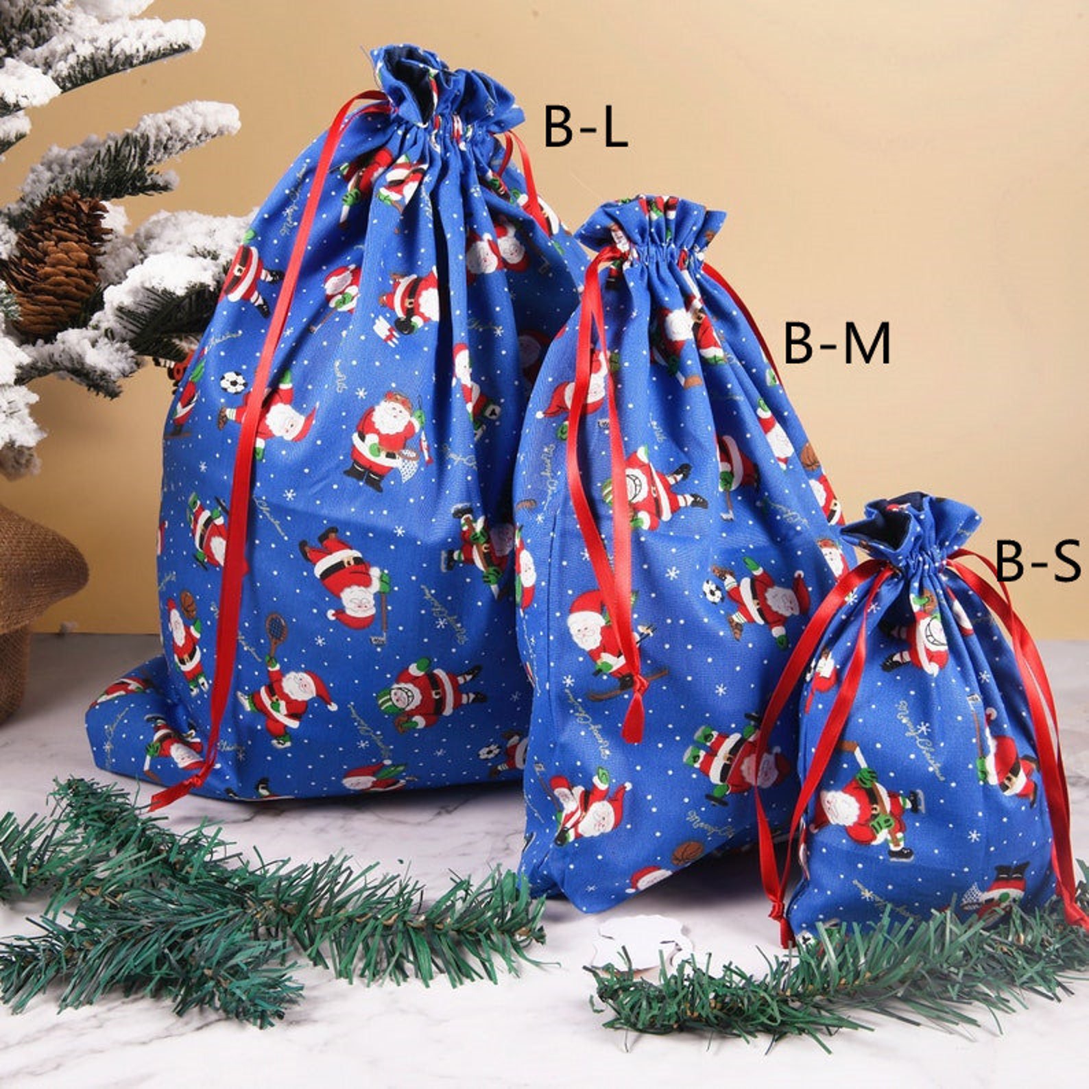 Penguin/reindeer/snowman/santa Gift Bag Premium Quality - Etsy