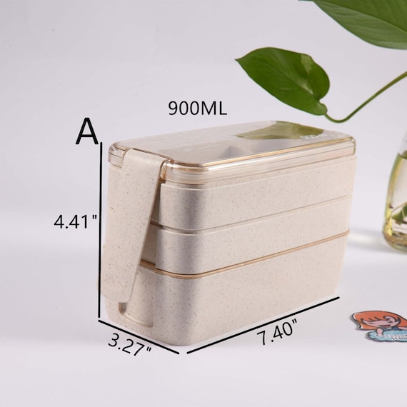 Kitchen Microwave Lunch Box Wheat Straw Healthy Material 3 Layer Japanese Bento  Box Food Container Kids School Office Dinnerware