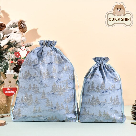 Silver christmas gift sale bags