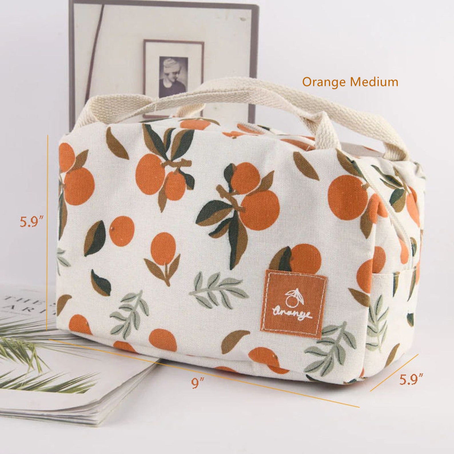 XL/M Orange/avocado/lemon/peach Insulated Lunch Bag Spring - Etsy