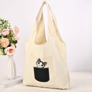 Dog/cat Canvas Tote Bag Picnic Shoulder Bag Diaper Bag - Etsy