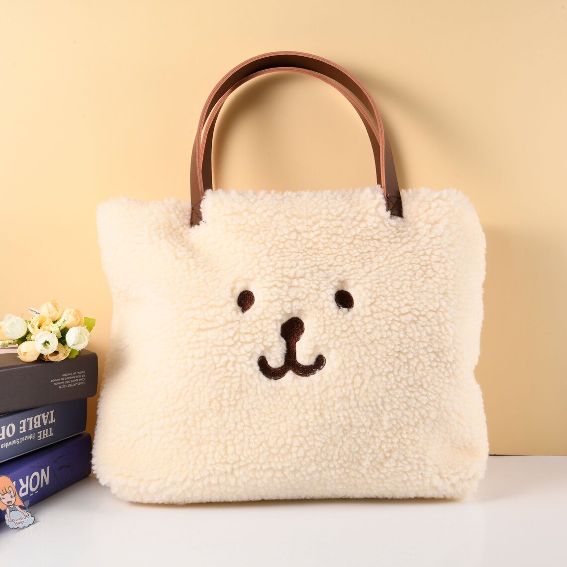 Bolso de mano de oso esponjoso bolso de hombro de oso blanco Etsy