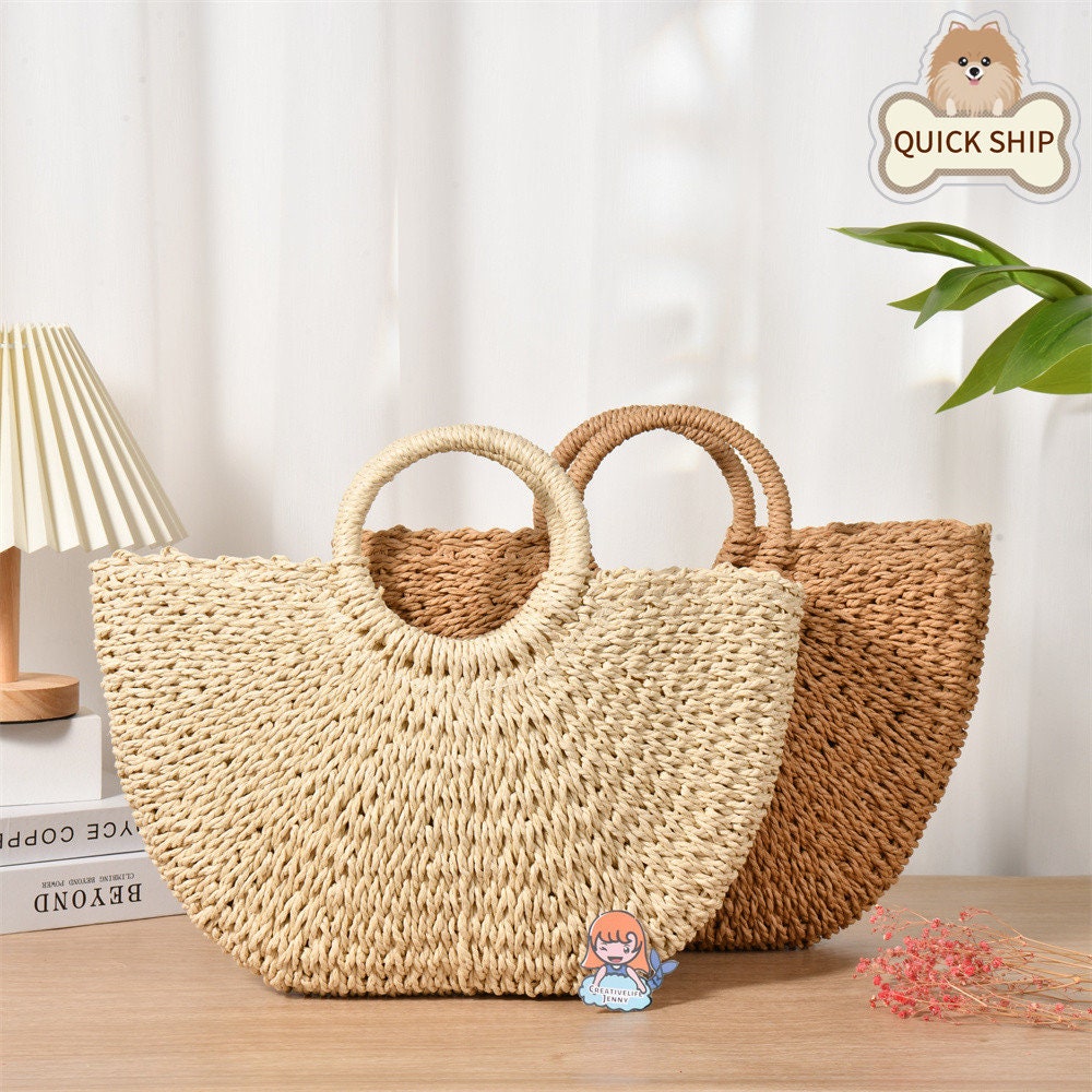 Gustave 2 Pcs Women Straw Crossbody Shoulder Bag Small Cell Phone Purse  Summer Beach Woven Rattan Bags Casual Mini Satchel Pouch