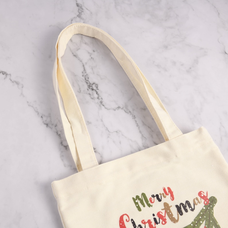 Penguin Funny Christmas Tote Bag Holiday Gift Bag Cute Xmas Gifts Canvas Tote Bag Holiday Totes Merry Christmas Elk Christmas Gift Bag