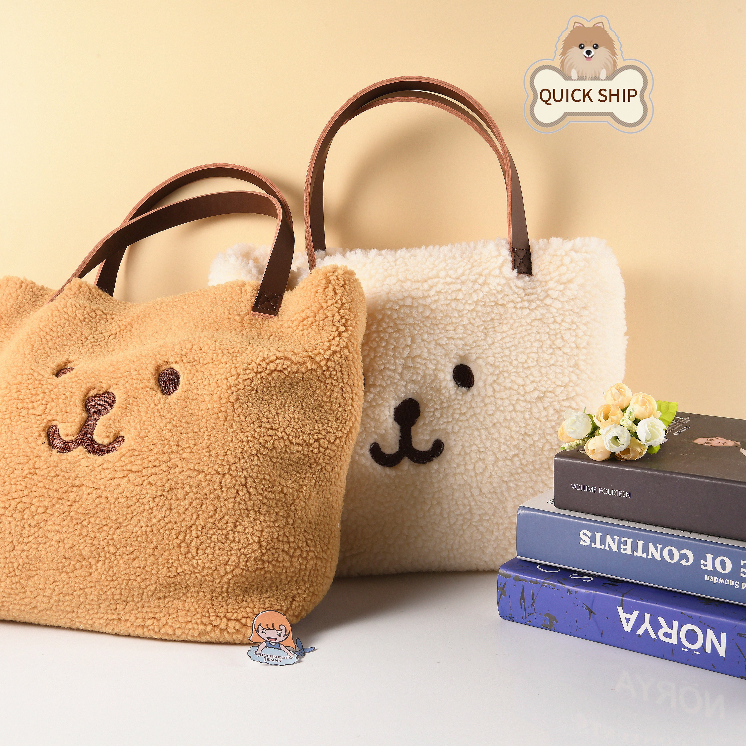 Bolso de mano de oso esponjoso bolso de hombro de oso blanco Etsy