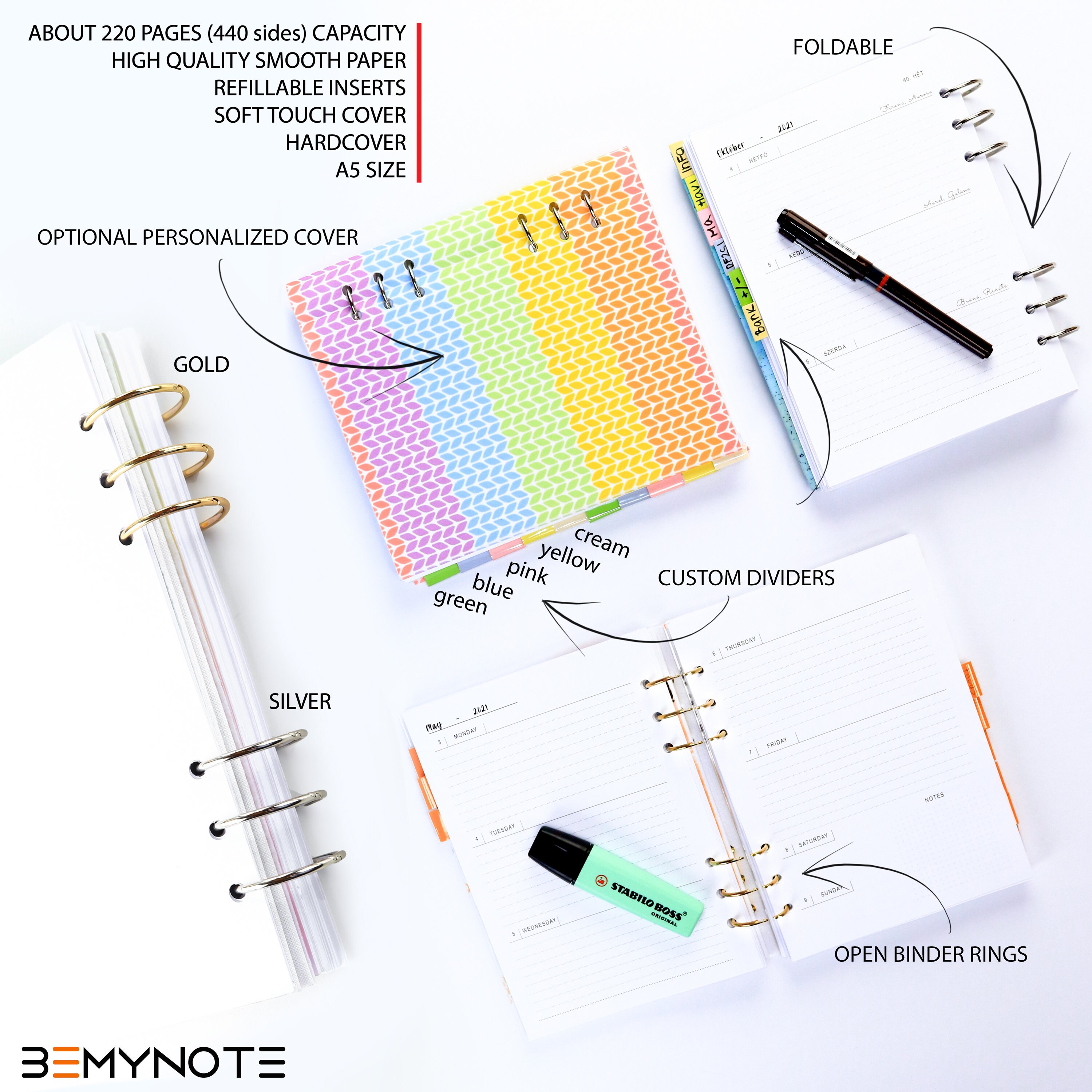 Geometric Planner Triangle Journal Modern Weekly Planner A5 Etsy