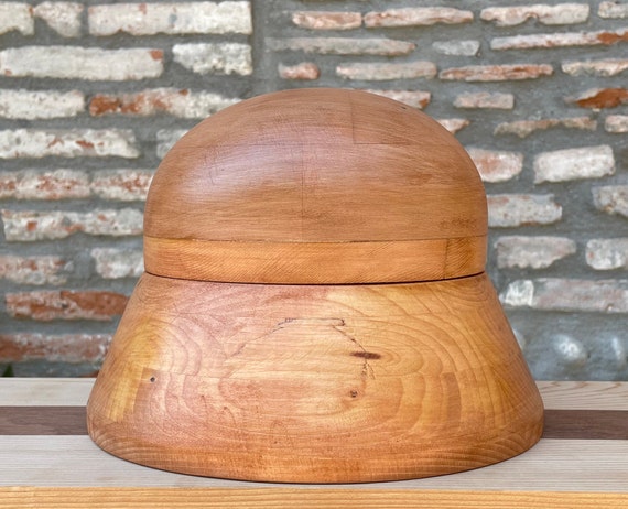 Restored Vintage Wooden Hat Block / Shape for Hatmakers 