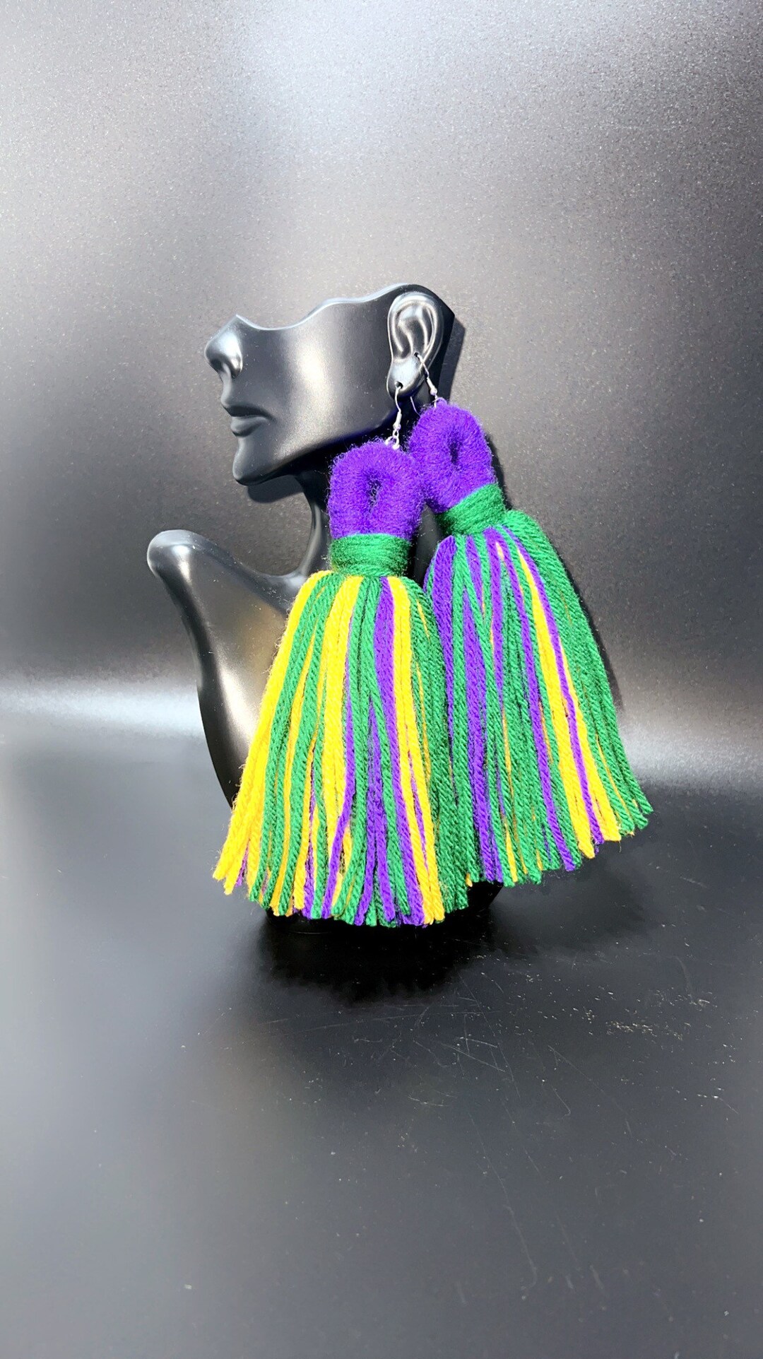 mardi gras yarn shirt