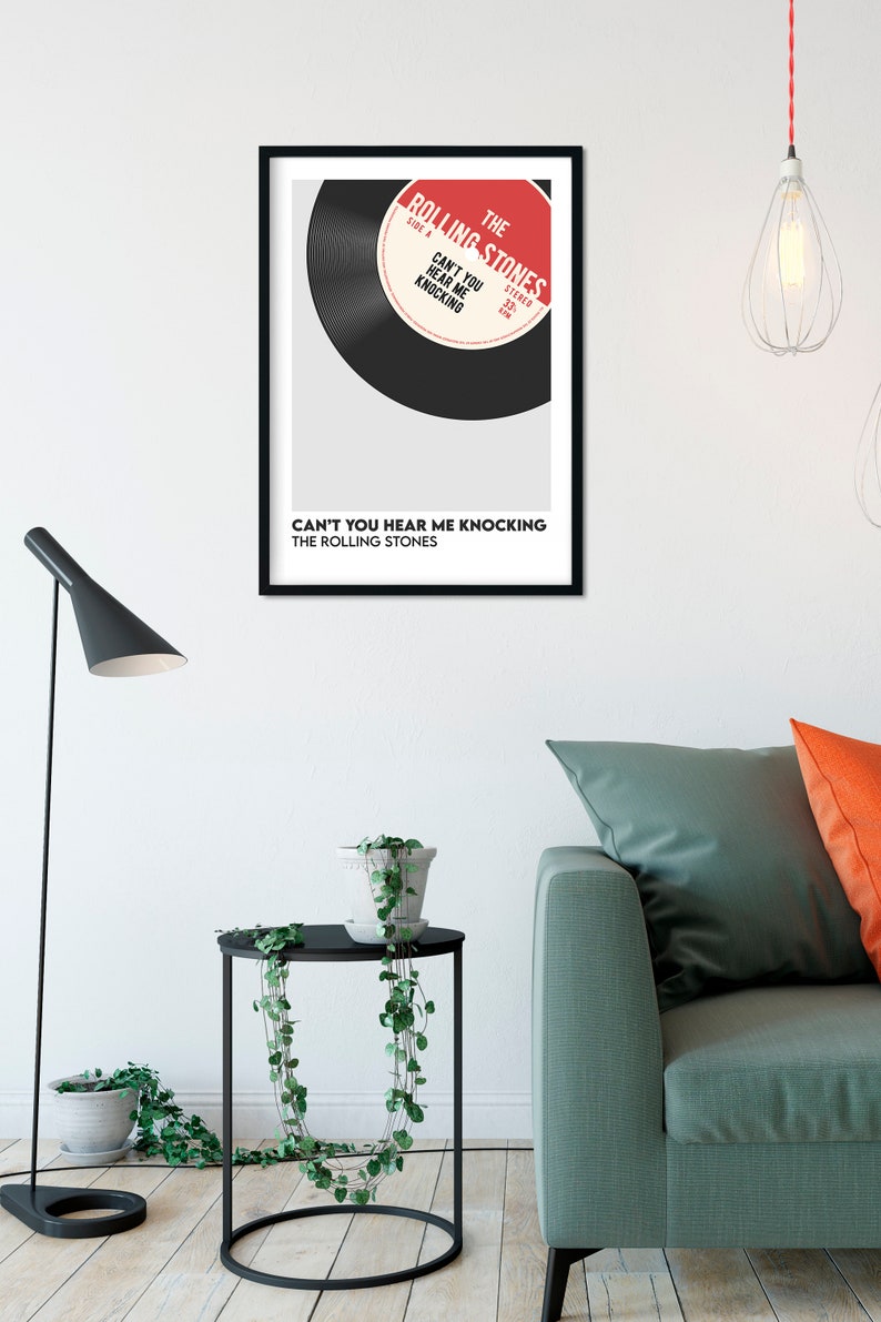 Personalised Vinyl Record Print, Custom music Poster, Add your favourite song print, Retro custom poster image 5