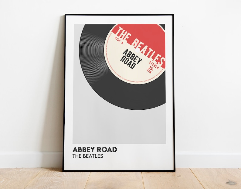 Personalised Vinyl Record Print, Custom music Poster, Add your favourite song print, Retro custom poster image 1