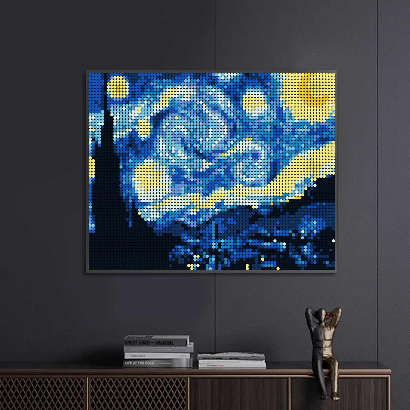 Pixel Mosaic Art Capolavoro Vincent Van Gogh Notte stellata / Monna Lisa /  l'urlo / Dipinto famoso / Puzzle di plastica Decorazione murale fai-da-te -   Italia