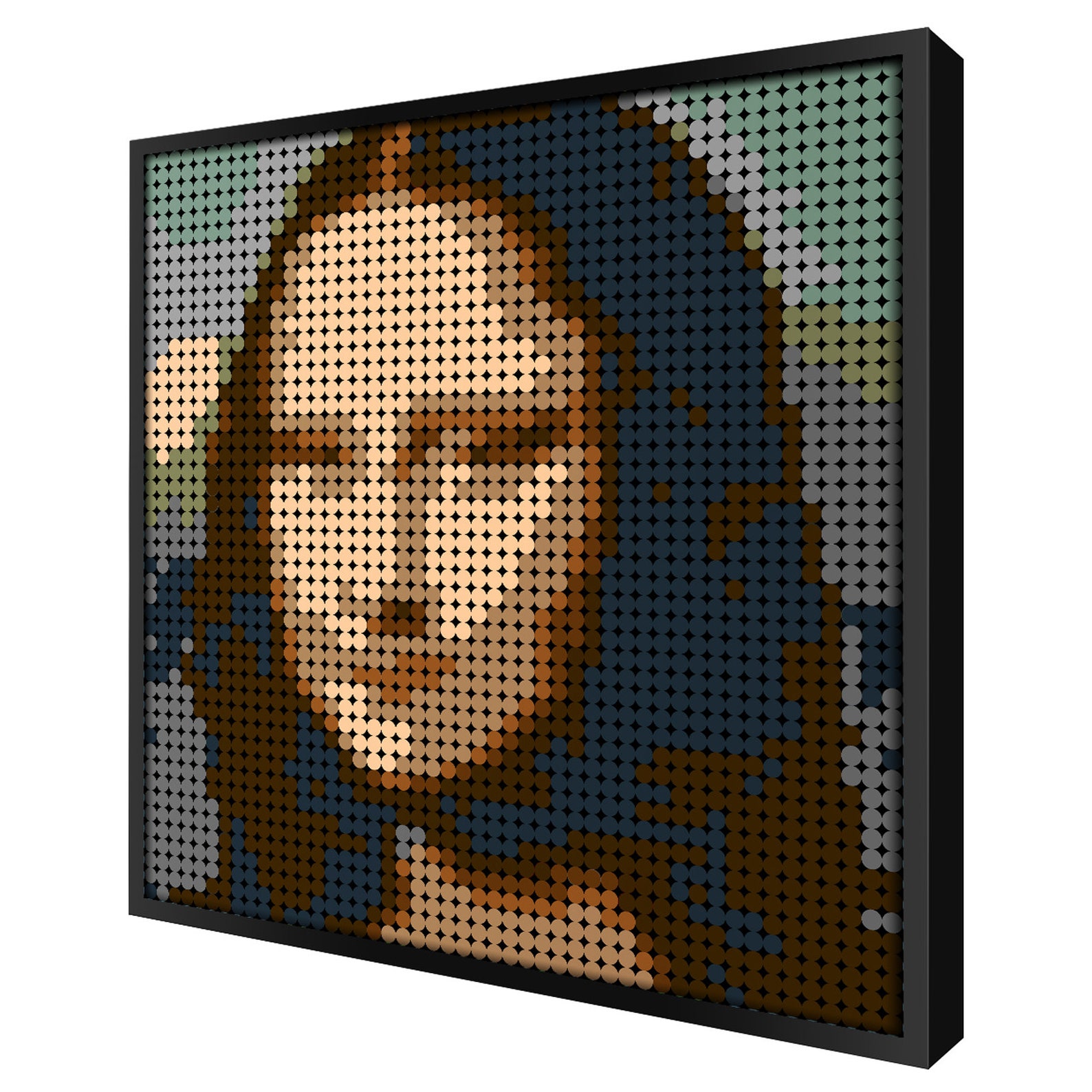 Pixel Mosaic Art Mona Lisa by Da Vinci Building Blocks Wall Etsy