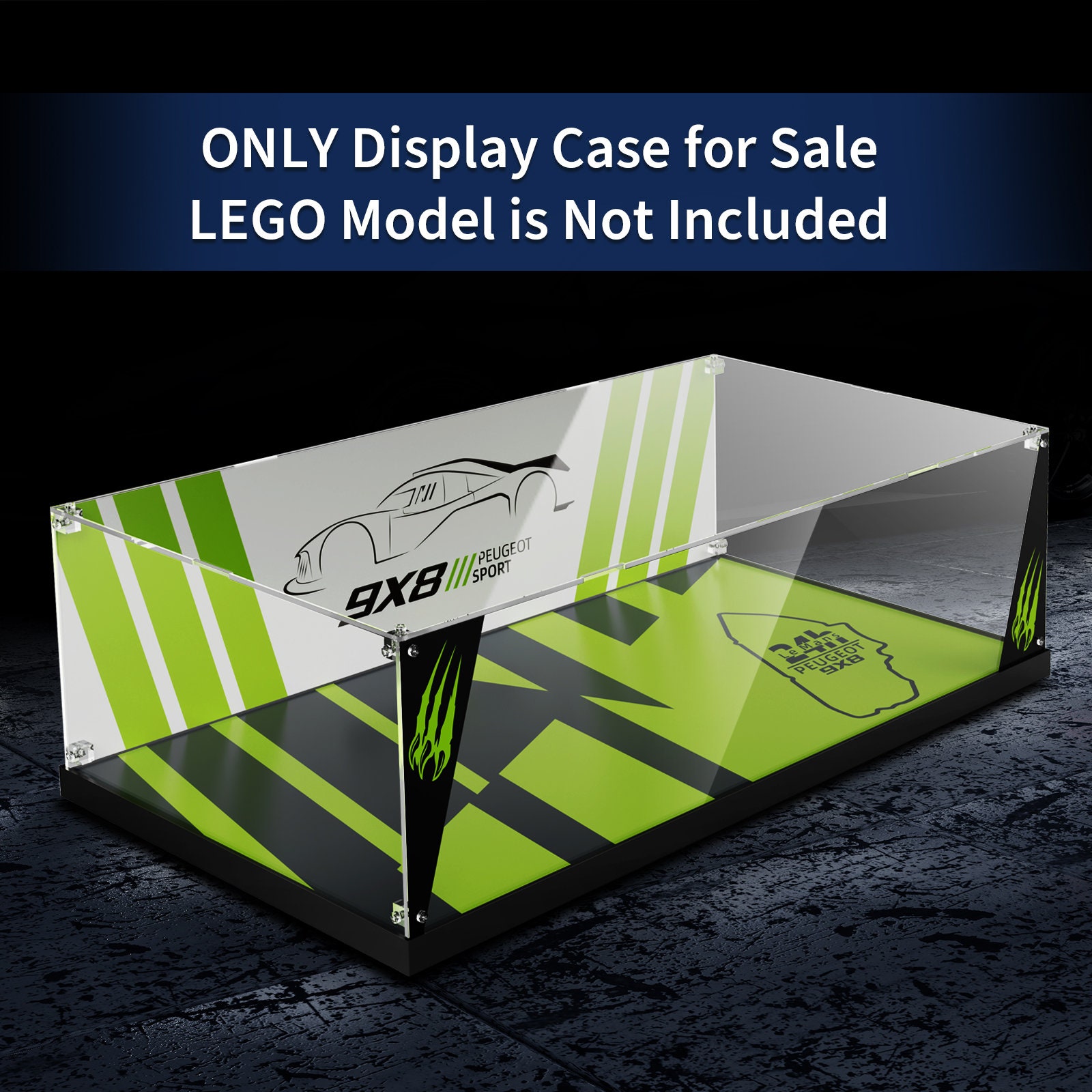Vitrine pour Lego 42156 Technic Peugeot 9 x 8 24H Le Mans Hybrid Hypercar  en acrylique résistant à la poussière pour modèles de collection (vitrine  uniquement) (2 mm) : : Jeux et Jouets
