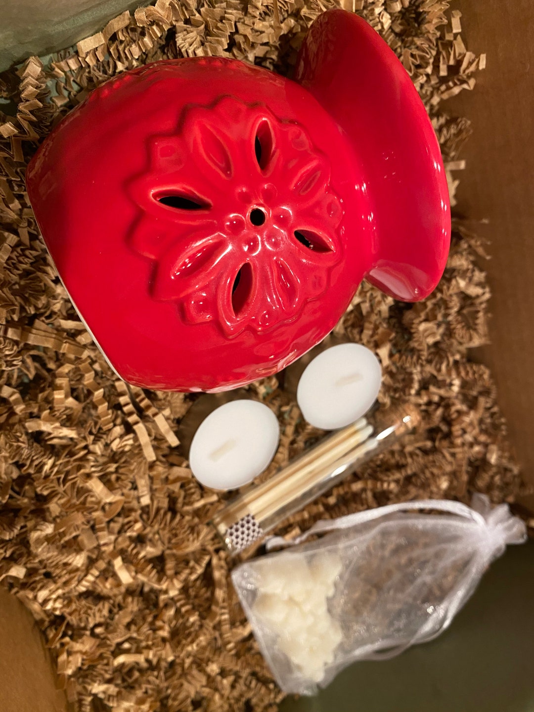 Tea Light Wax Warmer Gift Set Etsy