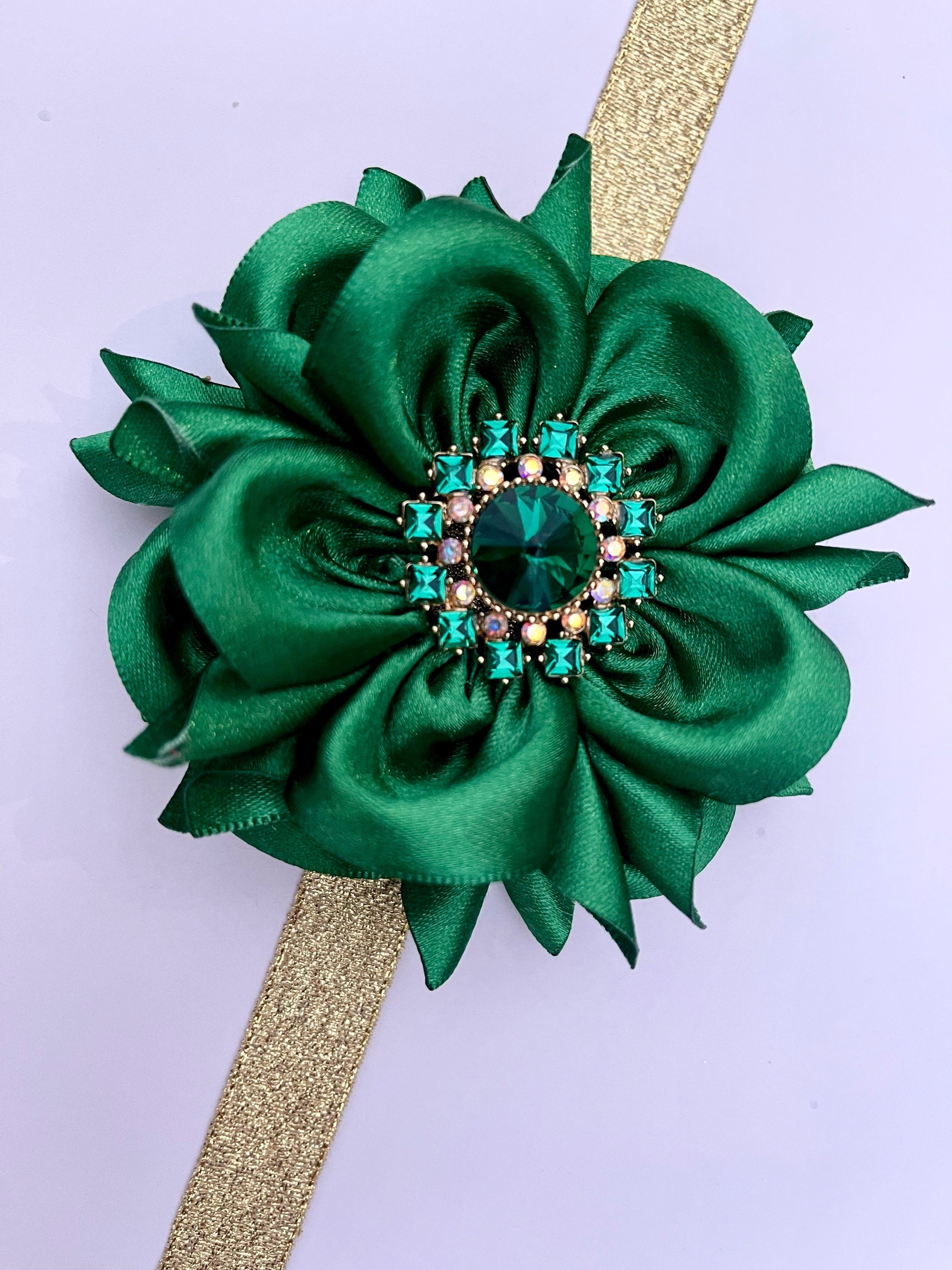 Emerald Green Henna Flower Hand Wraps- Set of 2 Flowers for Henna Night ...