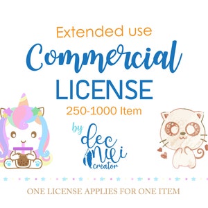 Extended Commercial Use License: 250-1000 Items