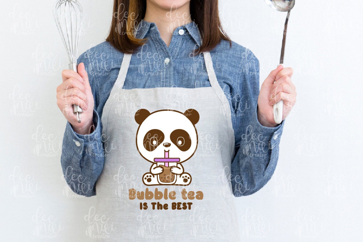 Kawaii Panda Bubble Tea SVG Clipart: Boba Tea Design (digital Download ...