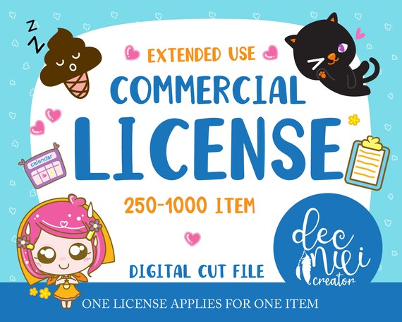 EXTENDED Commercial Use License For Clipart Sets Or Digital Etsy