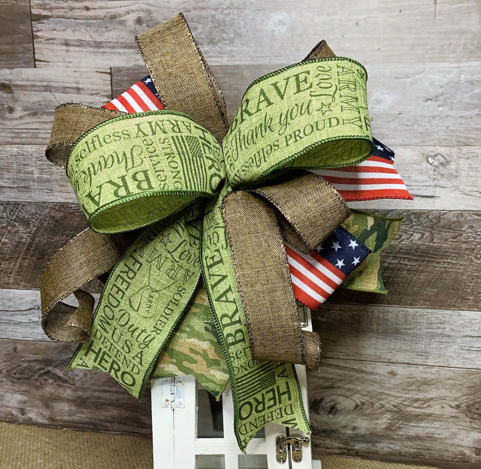 Army Bow Bow Green Camo Bow Patriotic USA Bow for Etsy