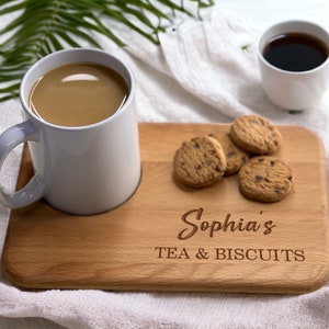 thumbnail image 2 of Personalized Tea & Biscuit Board, Christmas Gifts, Coffee And Snack Board Engraved Board Gifts For Tea And Coffee Lover Wood Serving Tray Water Bottle P 47451323 2 of 12