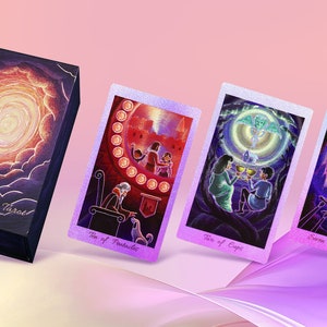 Soul Sparkle Tarot - A 78-card tarot deck with 3 versions for connecting with the beauty of your soul, Rider-Waite Tarot with guidebook