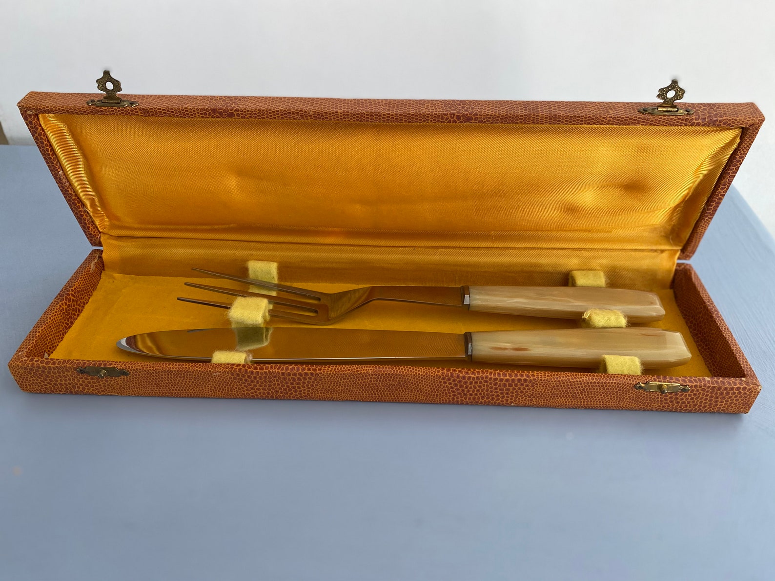 Carving set. Box set of carving knife and fork Etsy