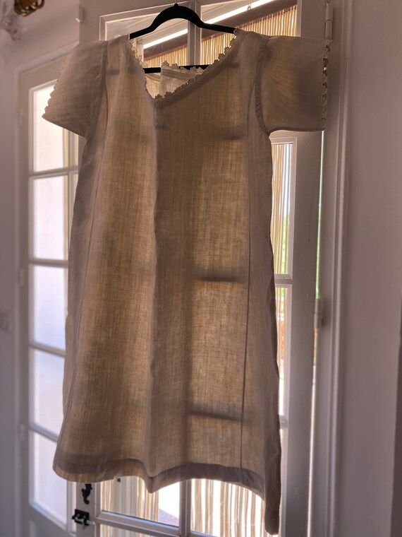 Vintage 1910 French linen ladies dress