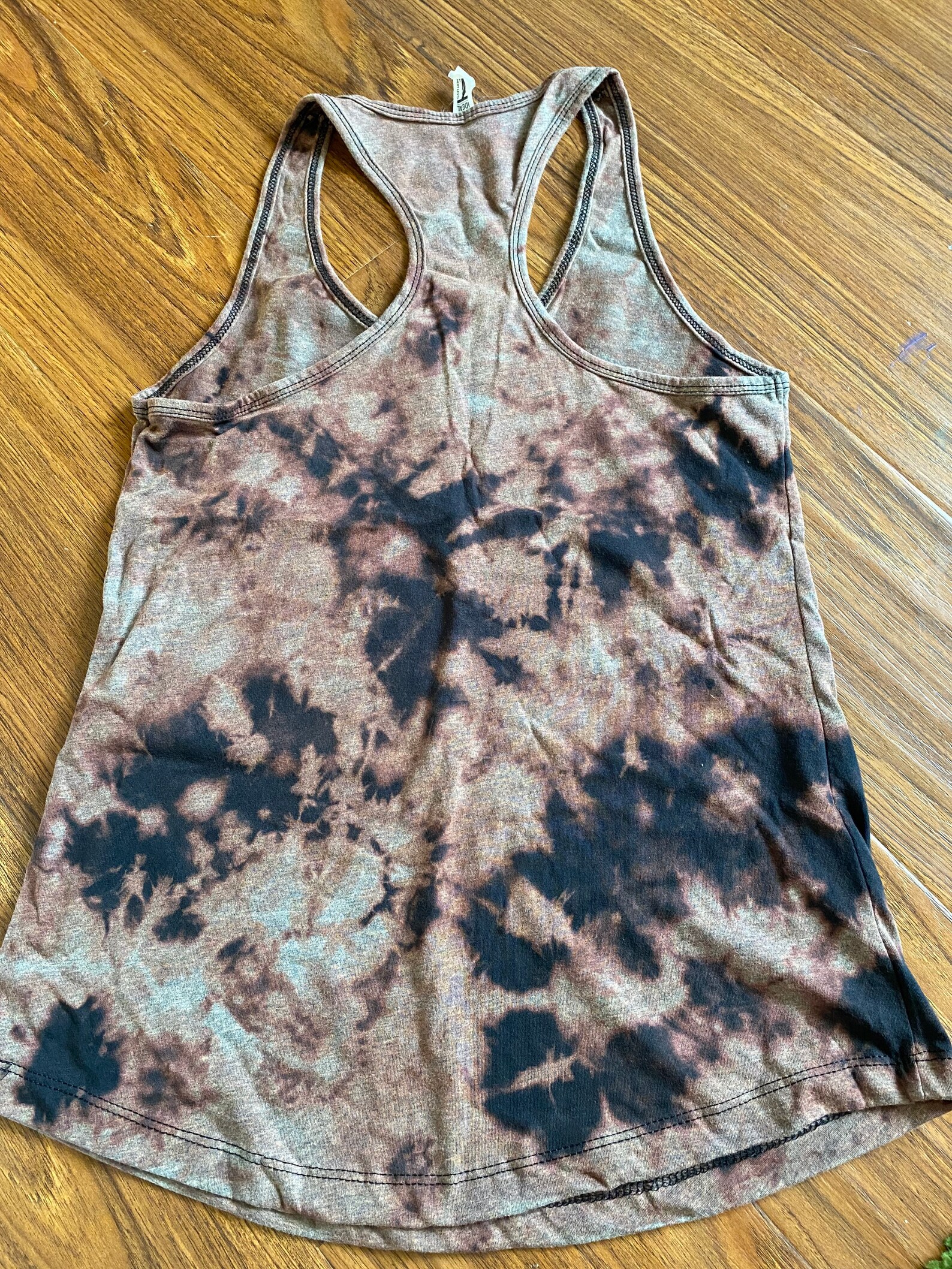 Bleach Washed Racerback Tank Reversed Dye One Of A Kind | Etsy