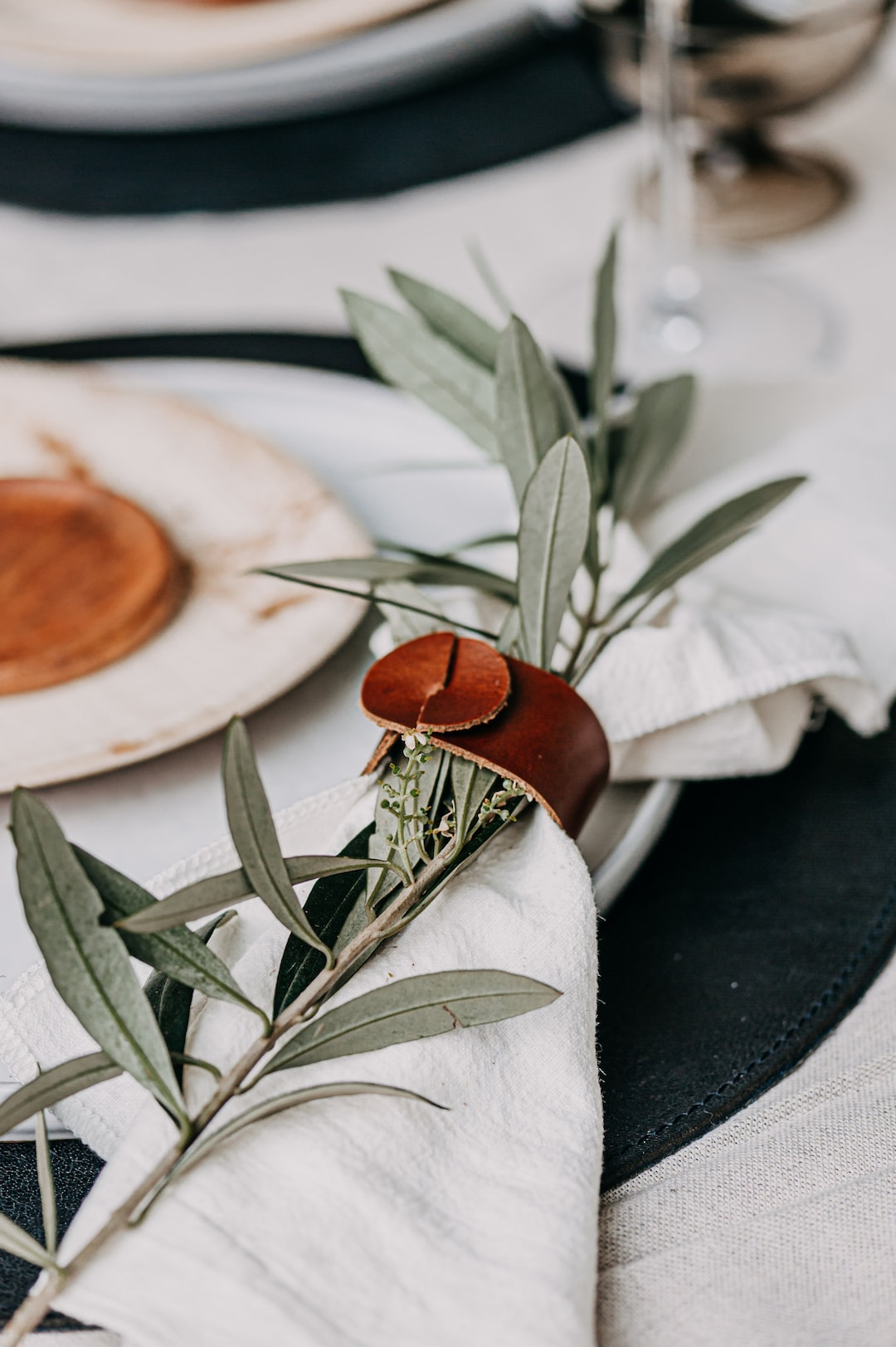 Luxury Leather Napkin Ring Table Decor Leather Gift Table Decoration