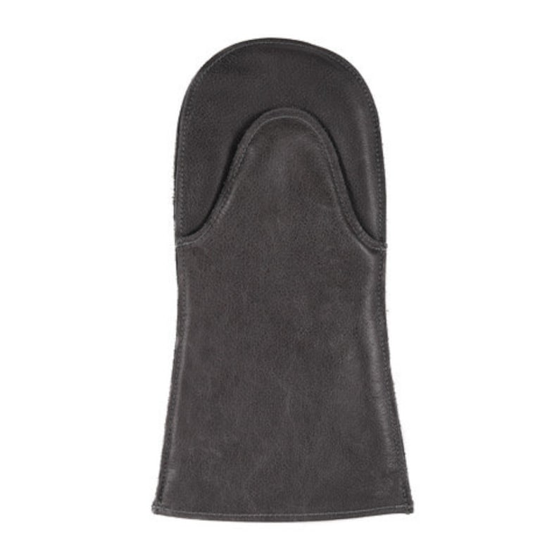 Premium Quality Buffalo Leather Oven Mitt for use with Oven, Stove, Fireplace or BBQ. This Luxury Leather Gift for men is made in Holland. Gray
