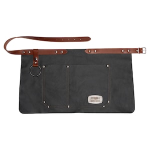Leather Bistro Apron | Waist Apron | Stain-Free | Half Apron | Waiter Apron | For Home, Shop, BBQ & Gastronomy | Leather Apron for Women Men