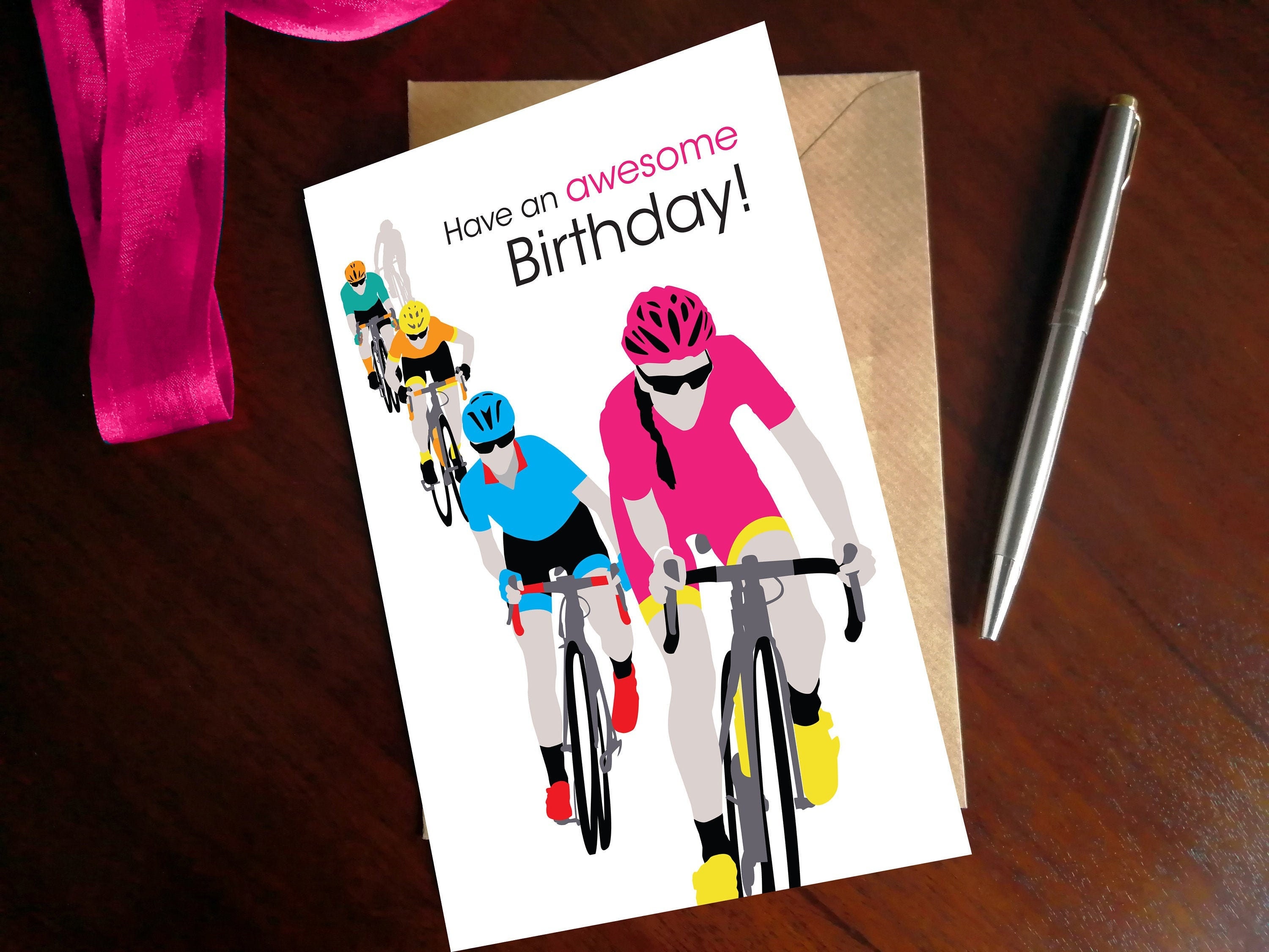 Cycling Birthday Card for Her Variations Etsy UK
