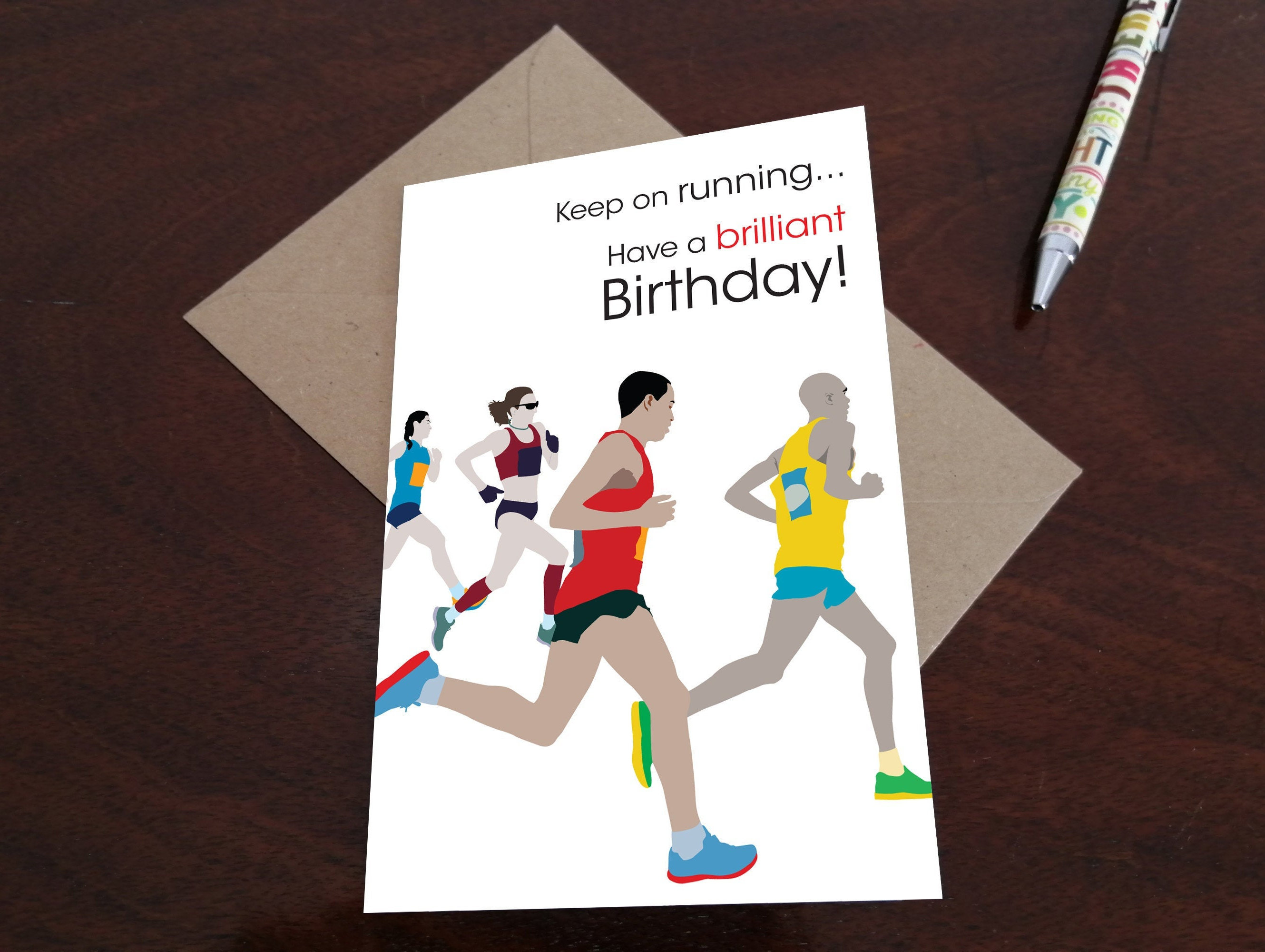 Running Birthday Card For Him Or Her Jpds690 20 Etsy Running Birthday Card For Him Or Her Jpds690 20 Etsy