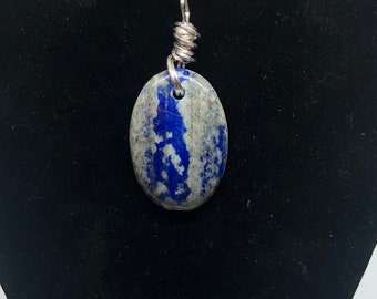 Pendant- Natural Lapis Lazuli and Silver