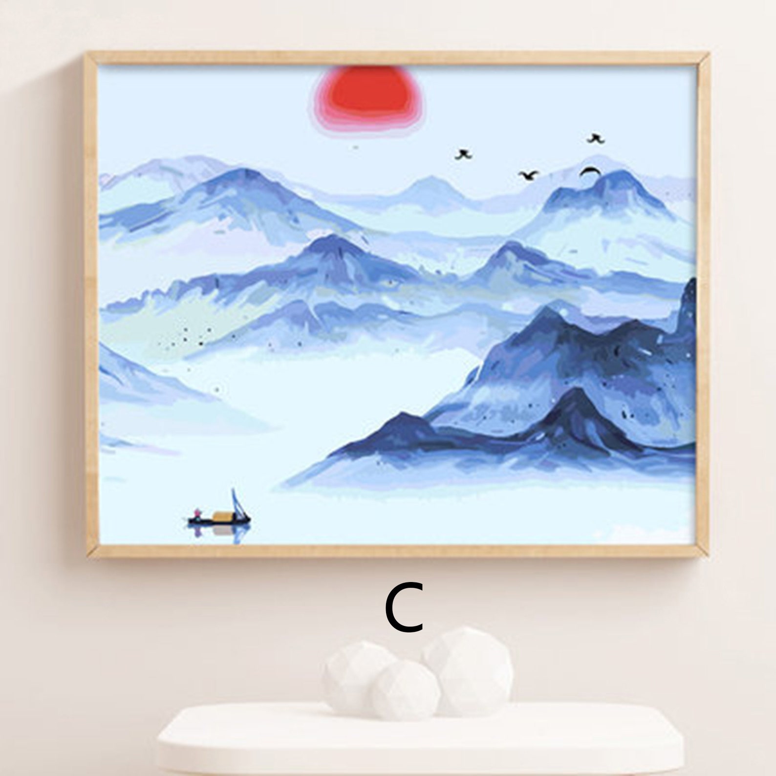 Chinese Ink PaintingPaint By Number Kit Landscape Oil Etsy