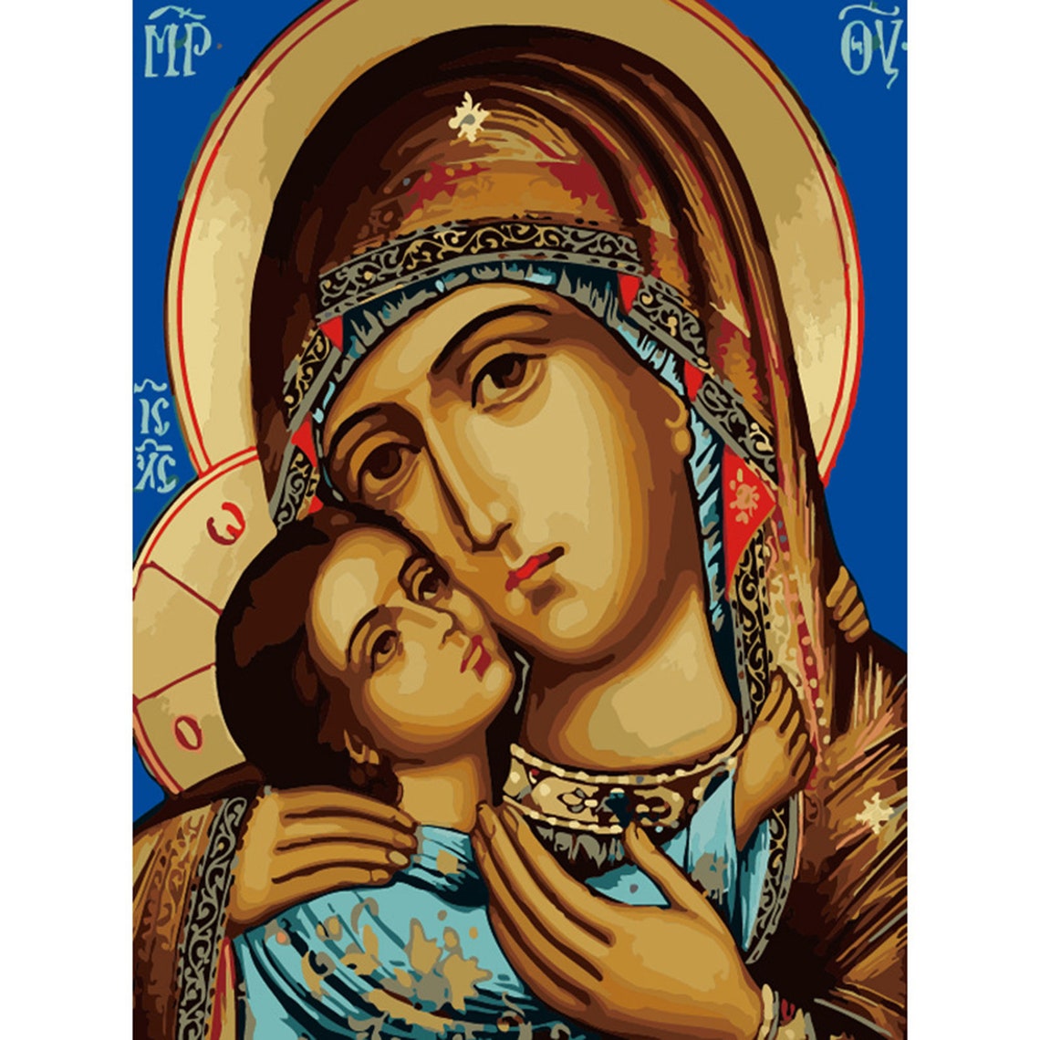 The Virgin Mary PaintingPaint By Number KitVintage Oil Etsy