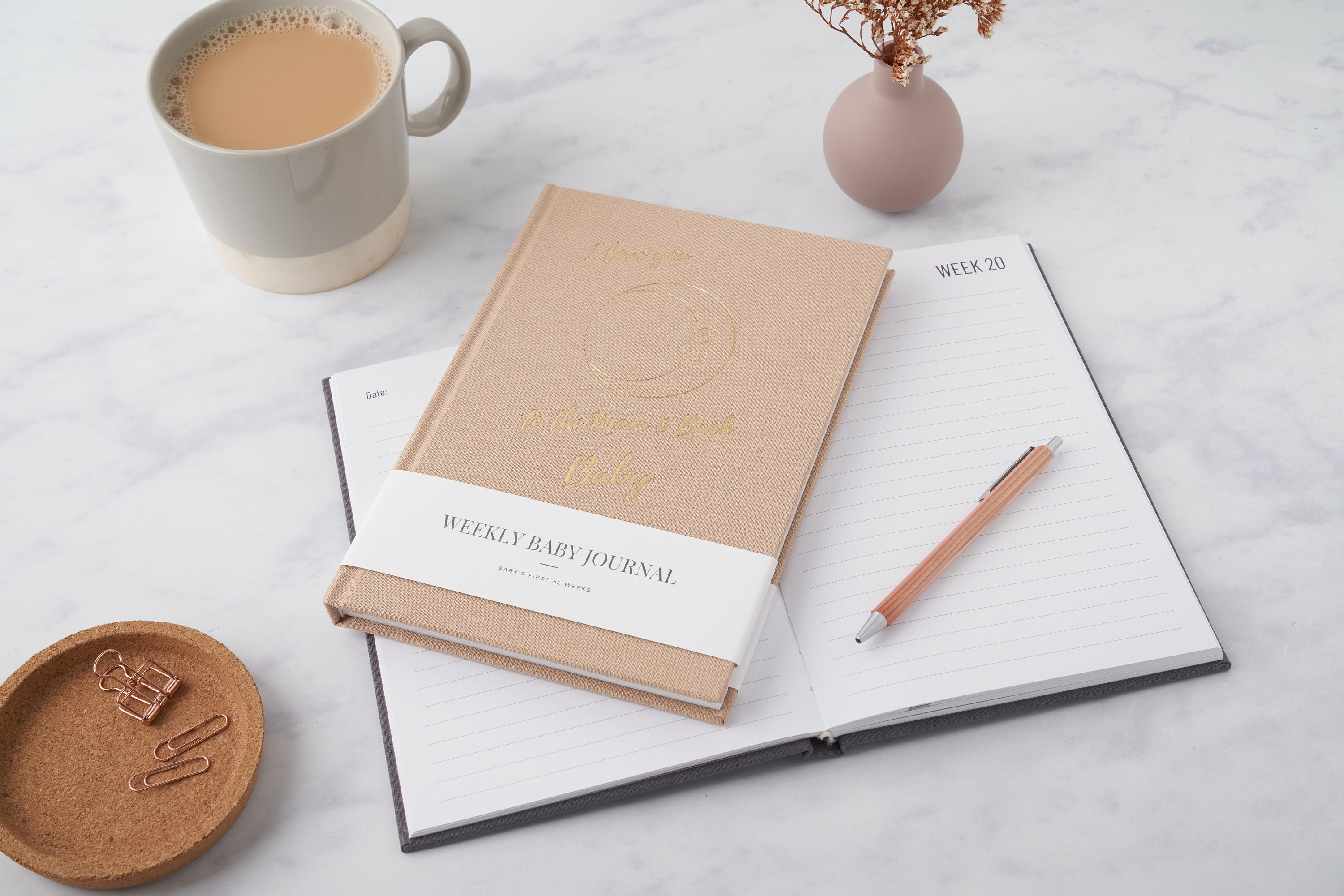 Baby Journal First Year Baby Memory Book Grey Newborn Etsy UK