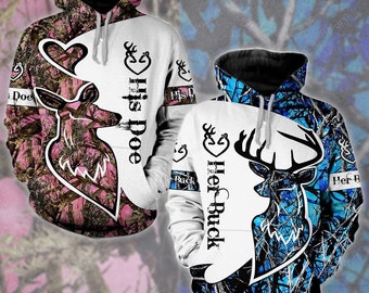 her buck his doe hoodies