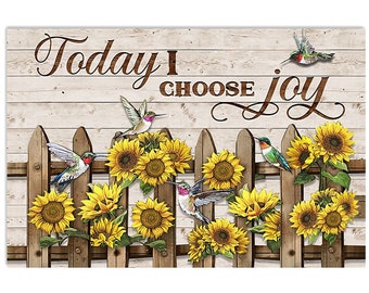 Hummingbird Sunflower Today I Choose Joy James Poster No Frame Hummingbird Sunflower Today I Choose Joy James Poster No Frame