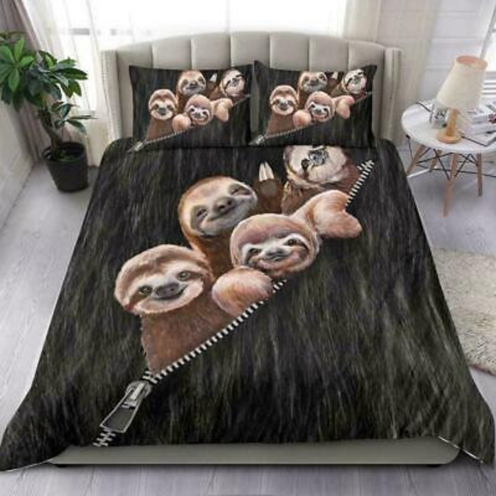 Sloths Lovers Cute Sloths Bedding Set Etsy