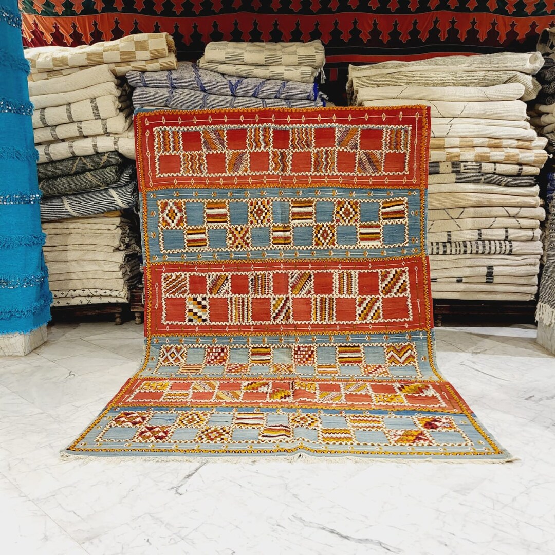 Handmade Wool Berber Carpet Moroccan Wool Rug Berber Style Etsy