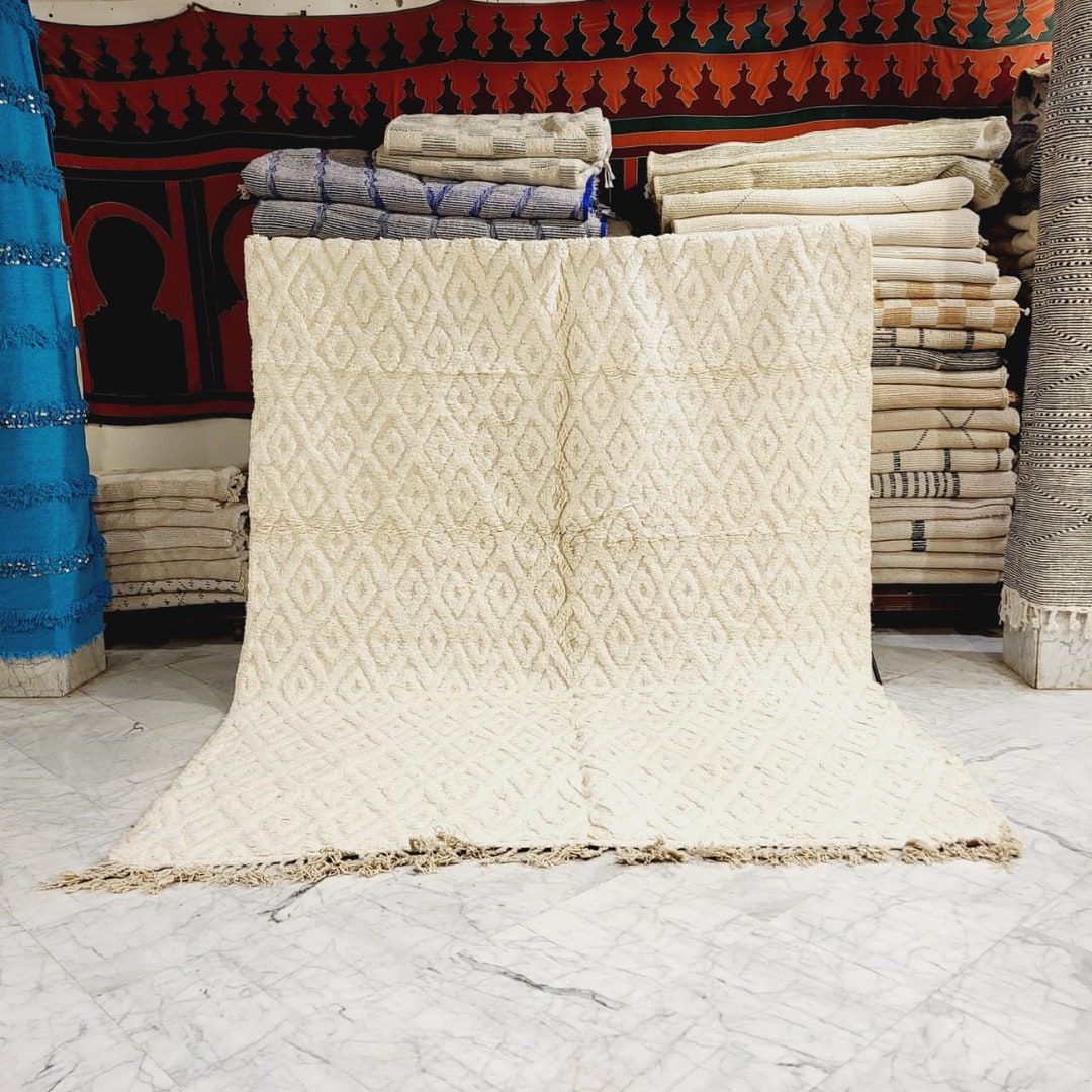 Handmade Wool Berber Carpet Moroccan Wool Rug Berber Style Etsy